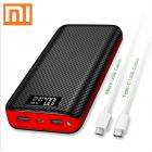 Xiaomi brand Type c 2Usb QI 30000mAh Power Bank Waterproof LED LCD Bat_1
